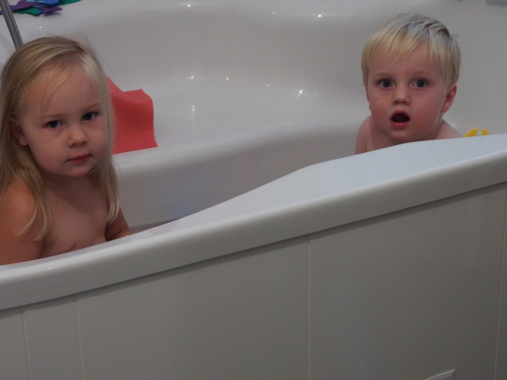 Bath time with Alessia