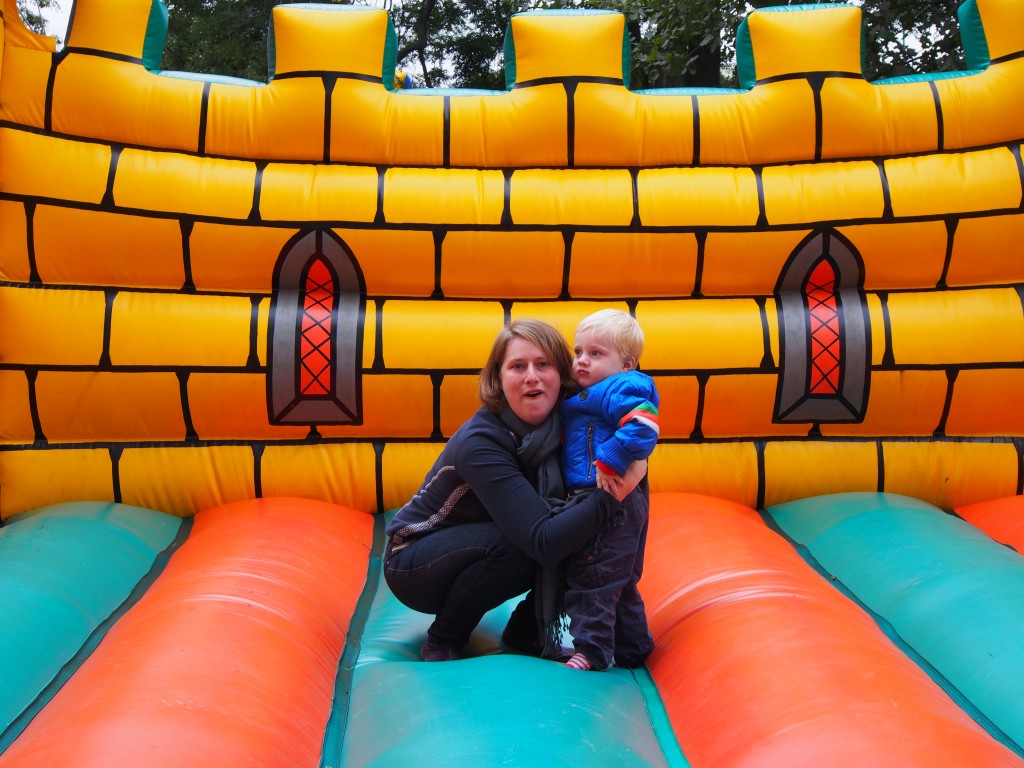 Bouncing castle with Maman