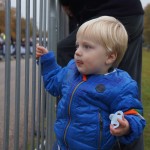 Supporting the runners at the finish line