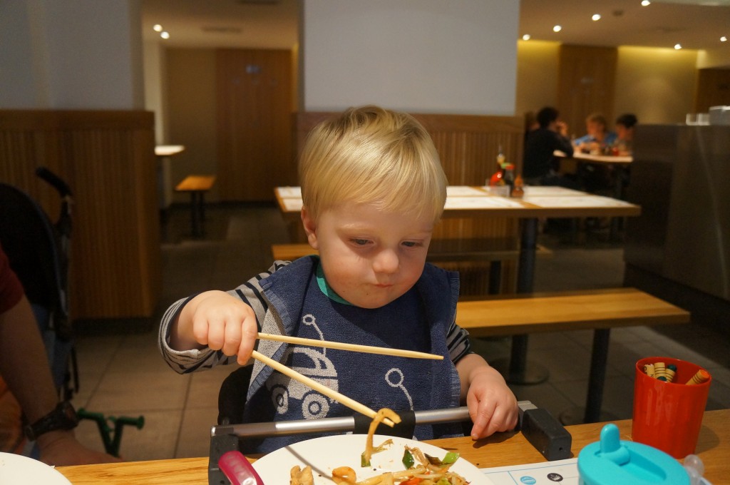 Handling the chopsticks