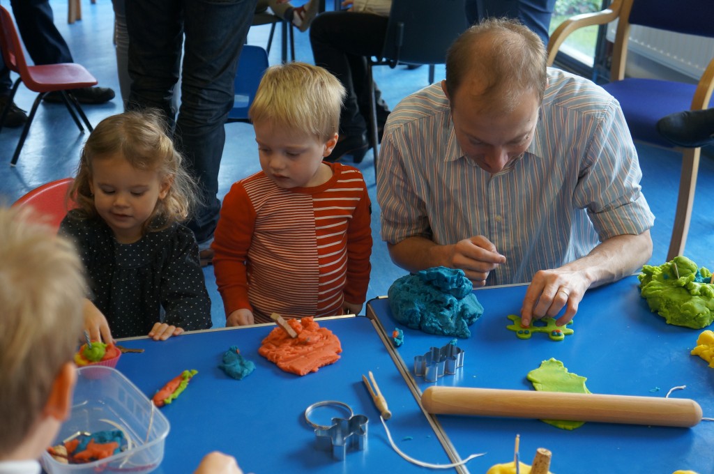 Three children playing