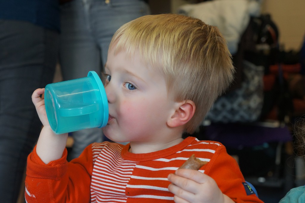 Thirsty after so much cake