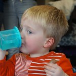 Thirsty after so much cake