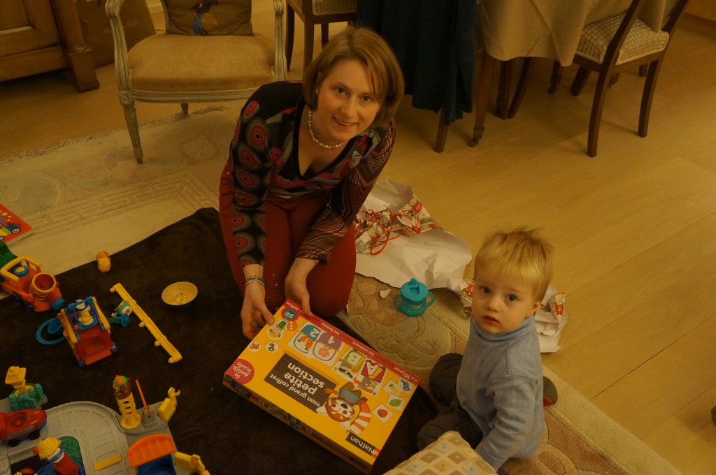 Opening the presents