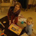 Opening the presents