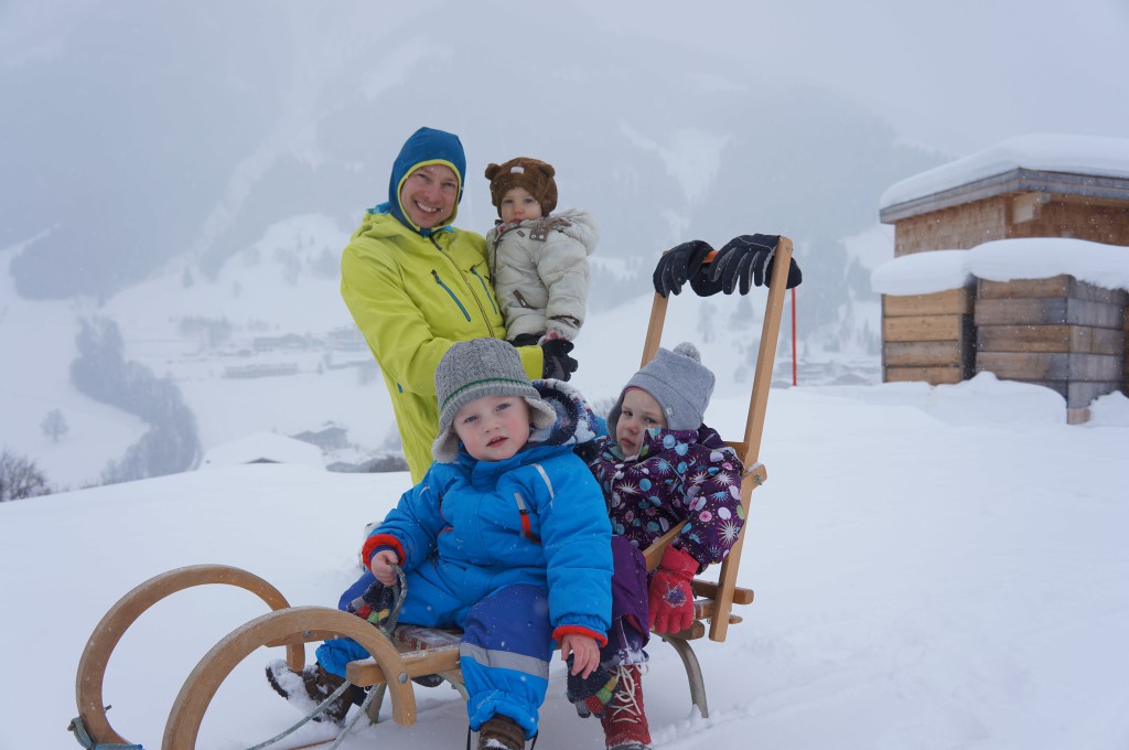 Sledging with Alessia & Chiara