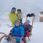 Sledging with Alessia & Chiara