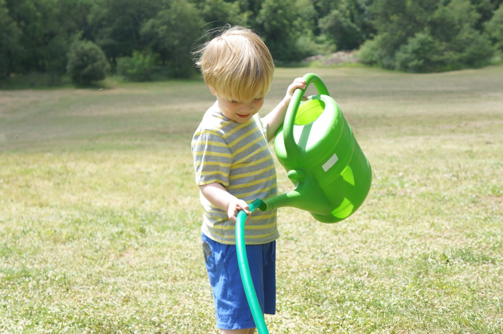Watering can at the villa
