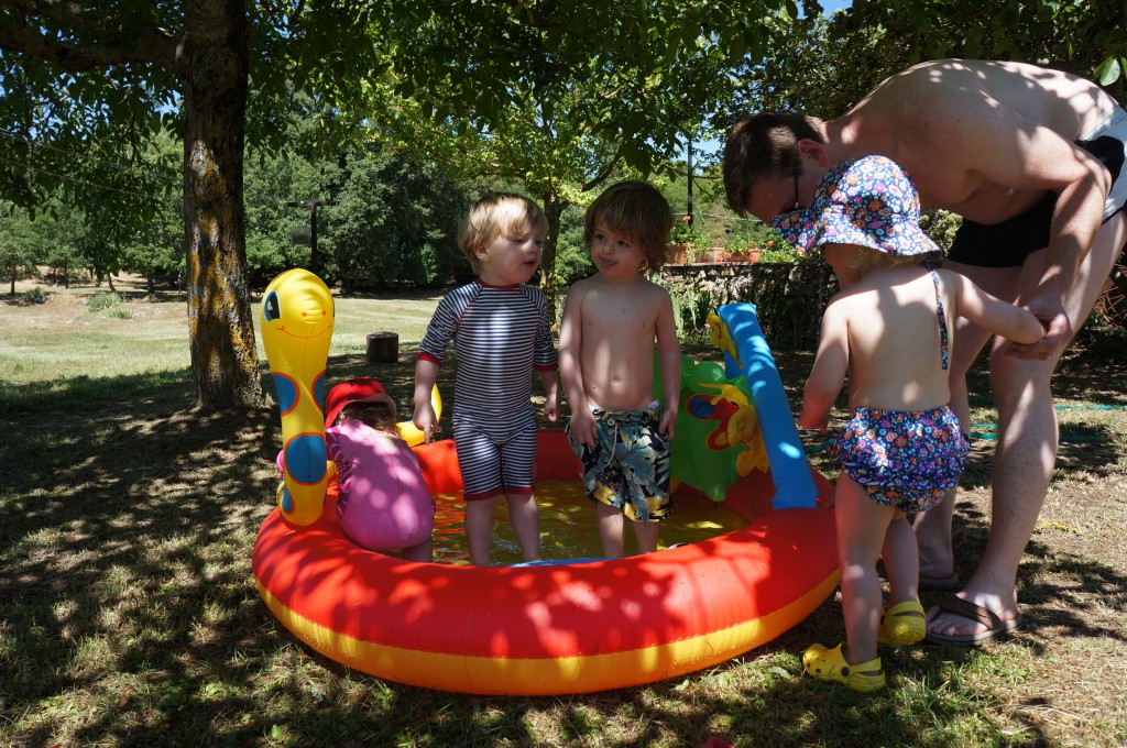 Hot water in the paddling pool
