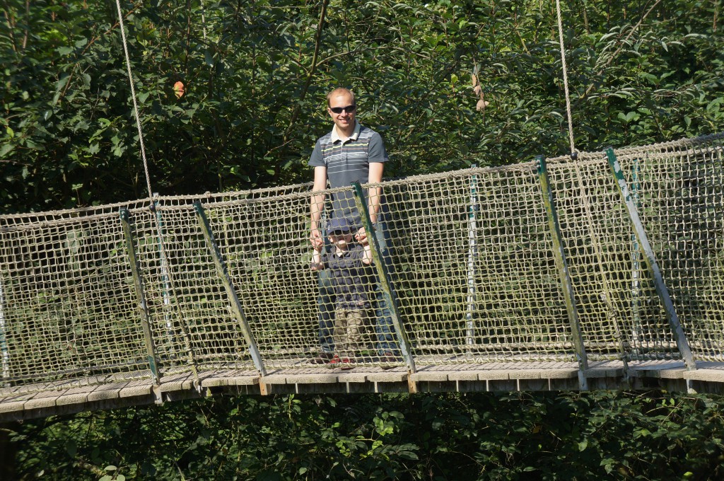 Hanging bridge in Pairi Daiza