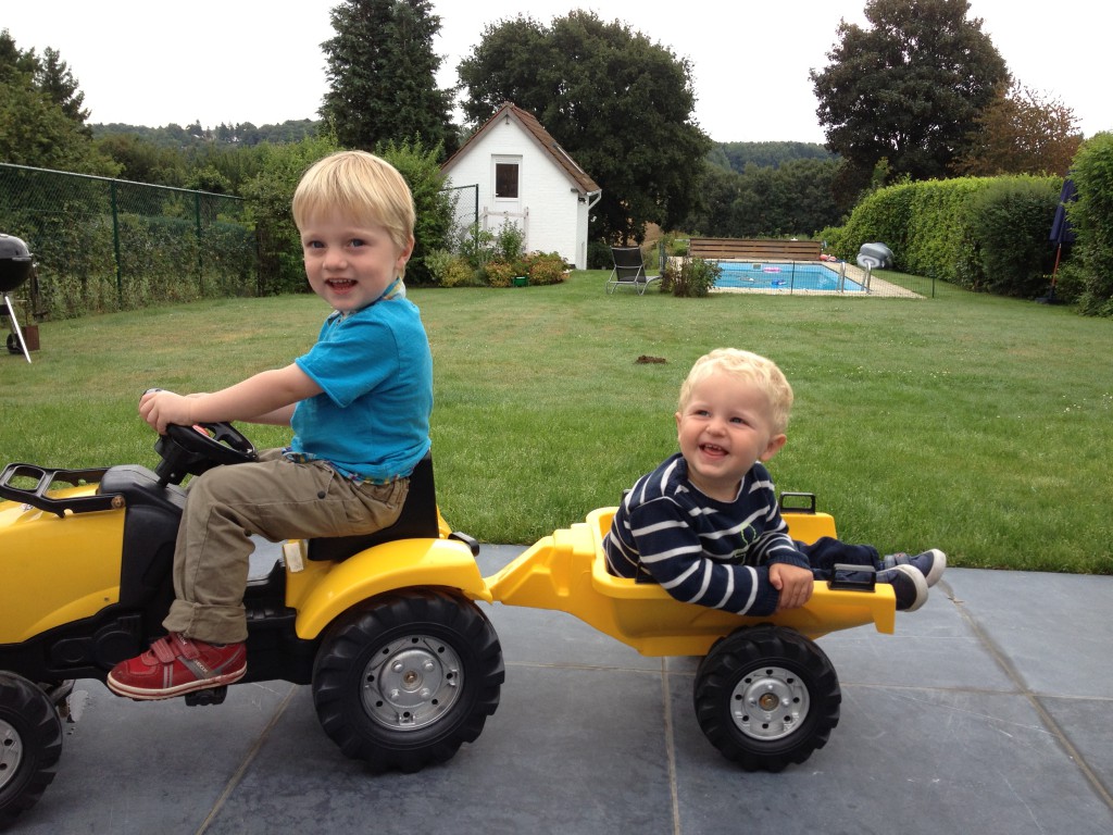 Alexis in my tractor