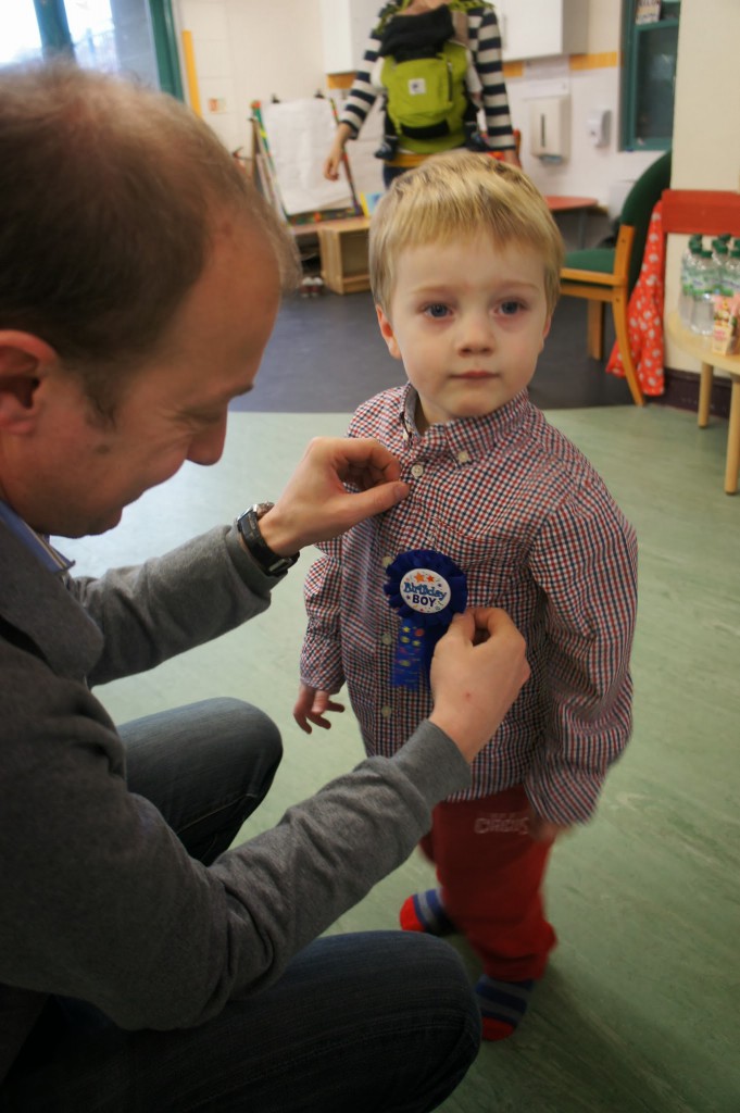 Big badge for a big boy