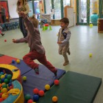 One little monkey jumping