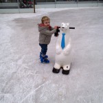 Ice skating in Canary Wharf