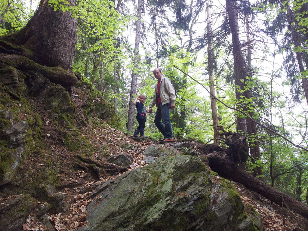 Hiking up to the waterfall
