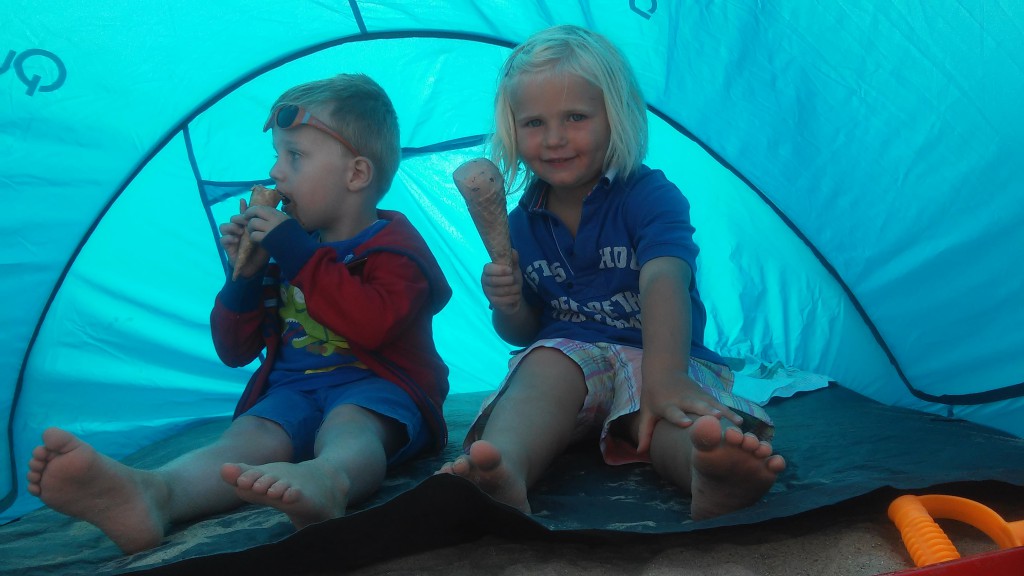 With Victoire in the tent