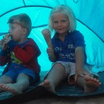 With Victoire in the tent