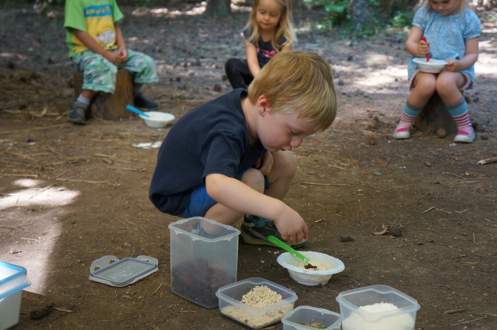 Preparing an open fire