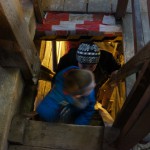 Steep ascent to the bell tower Steep ascent to the bell tower