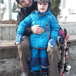 Oma is helping me with my skies Oma is helping me with my skies